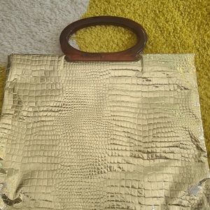 Purse/Bag; Gold colour; large